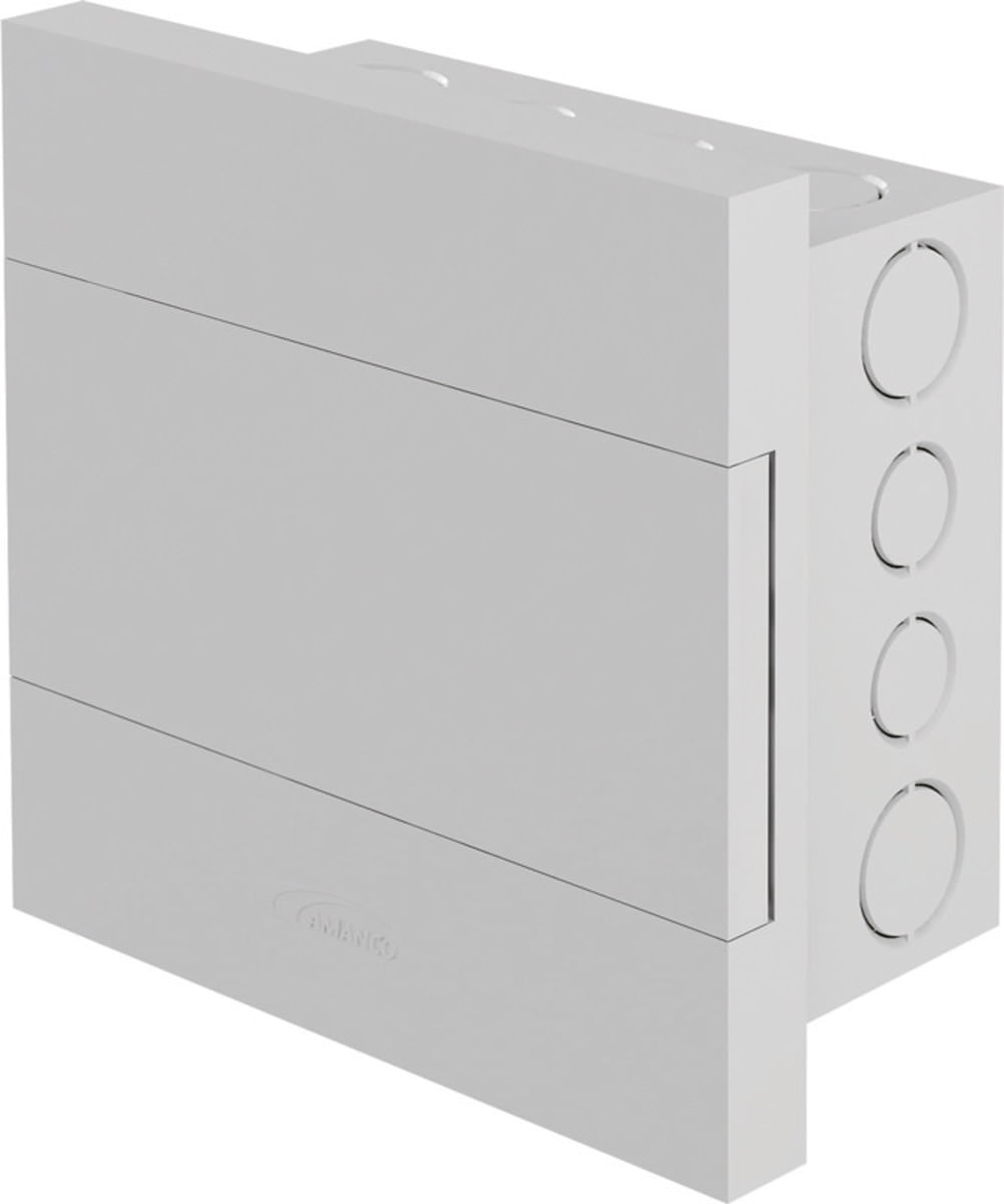 Quadro de Distribuição Liso 4 Disjuntores S/ Barramento Branco Amanco