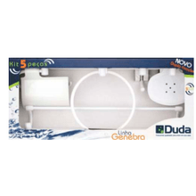 KIT P/BANHEIRO 5PC BRANCO GENEBRA DUDA